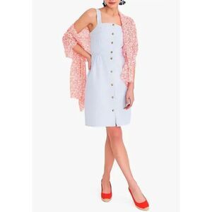 J. CREW FACTORY Button Front Dress in Seersucker, Sz 2